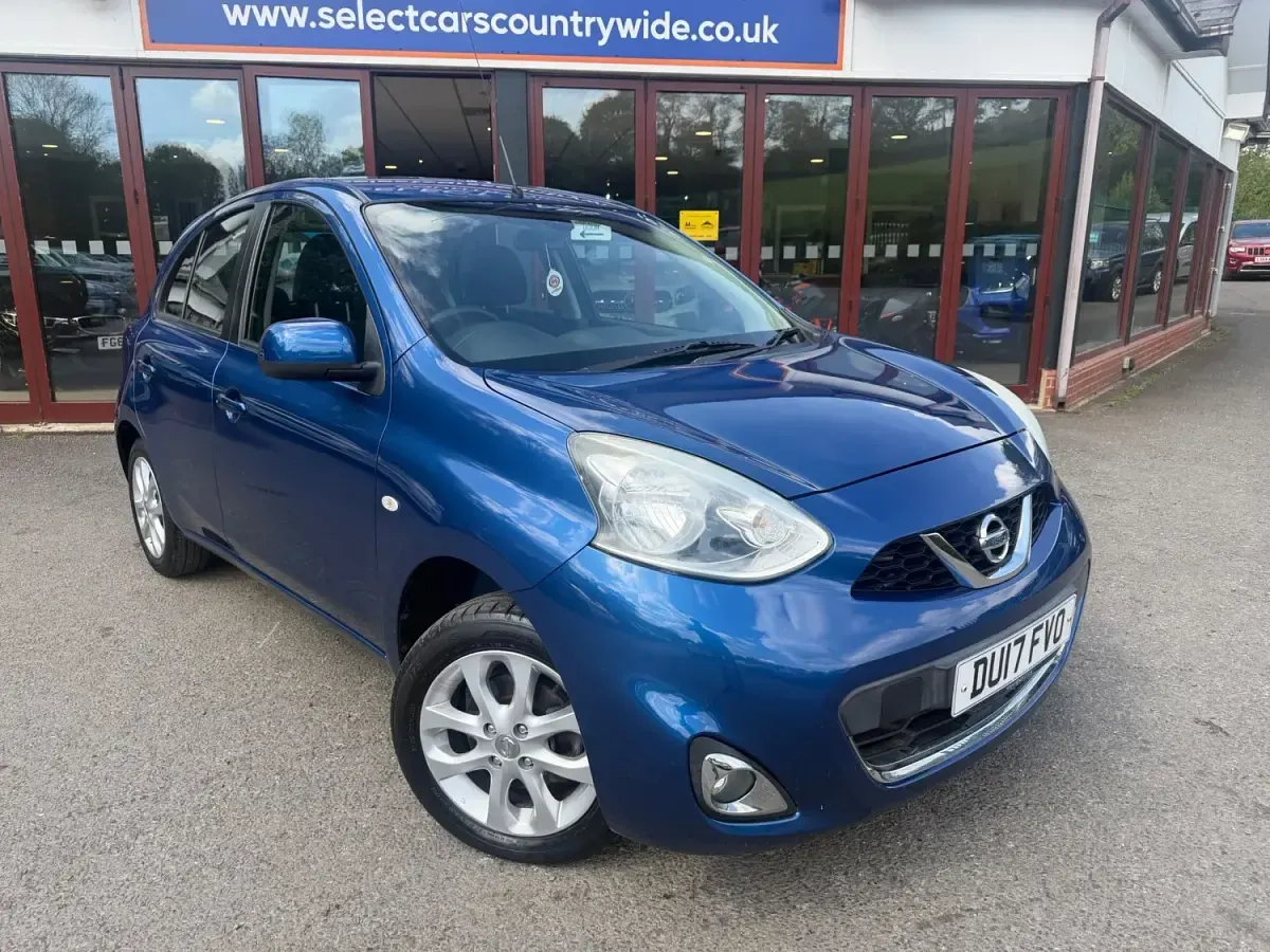 Używany Nissan Micra Acenta 80 KM (58 kW) 2017 Niebieski Hatchback
