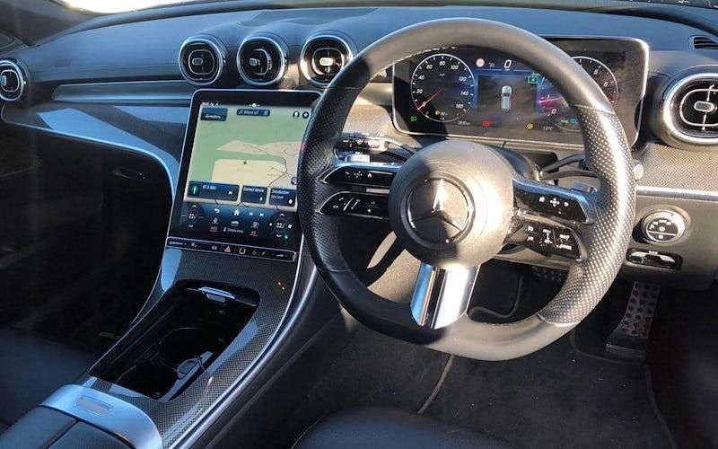 Used Mercedes C300 AMG line 258 HP (189 kW) 2022 Blue Estate