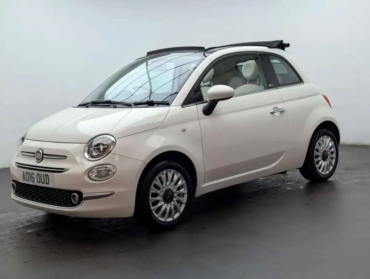 Begagnad Fiat 500C Lounge 2016 Vit Cab