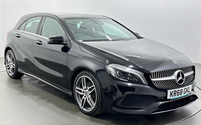 Used Mercedes A200 AMG Line Premium Plus 136 HP (100 kW) 2018 Black Hatchback