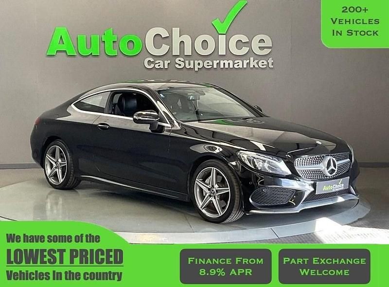 Used Mercedes C220 AMG line 170 HP (125 kW) 2017 Black Coupe
