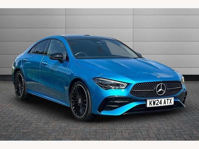 Blue Used 2024 Mercedes CLA220 AMG Line Premium Plus Sedan | £32,950 (Fair price) - Image 1/4