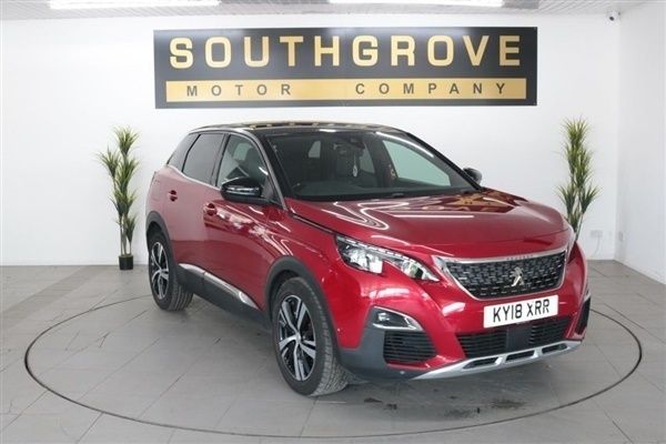 Red Used 2018 Peugeot 3008 GT-line SUV | £10,489 (Fair price) - Image 1/1