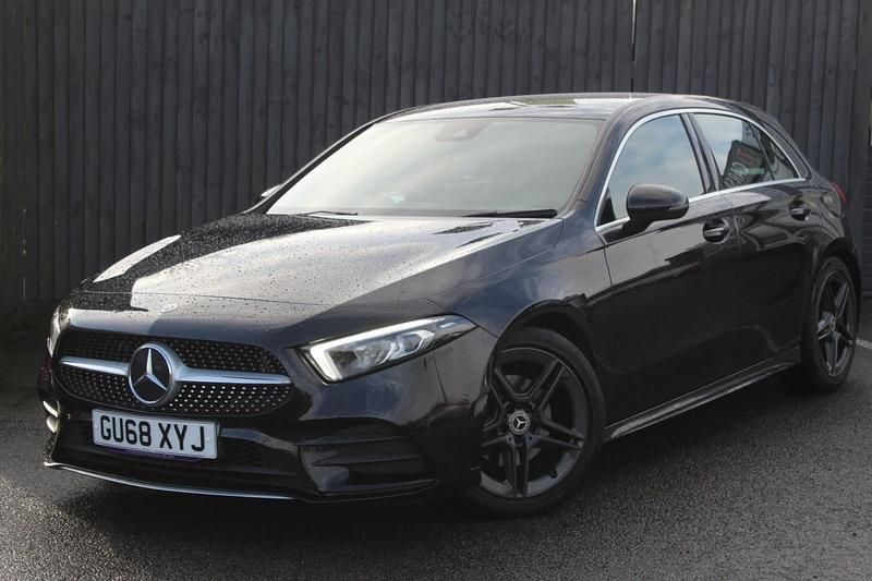 Used Mercedes A200 AMG line 2018 Black Hatchback
