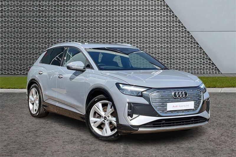 Grey Used 2022 Audi Q4 e-tron S-Line SUV | £23,299 - Image 1/4