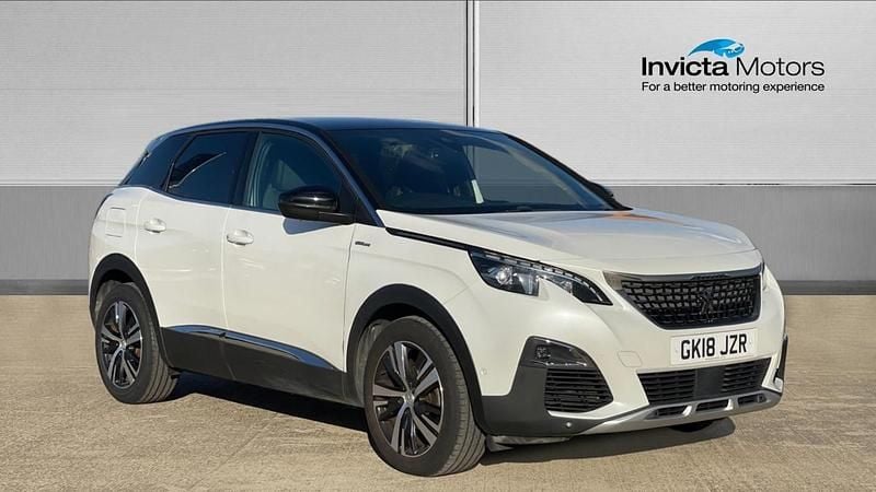 White Used 2018 Peugeot 3008 GT-line Hatchback | £15,000 (Fair price) - Image 1/4