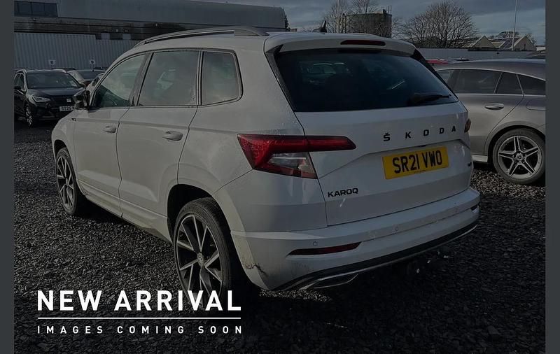 Used Skoda Karoq SportLine 147 HP (108 kW) 2021 Moon white metallic SUV