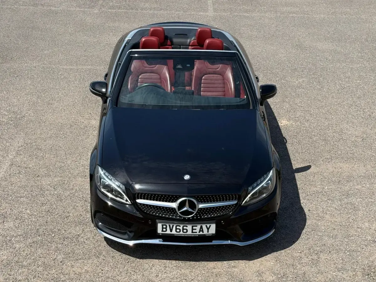 Used Mercedes C200 AMG line 2016 Black Cabriolet
