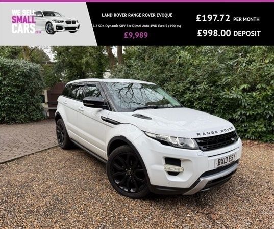 White Used 2013 Land Rover Range Rover evoque Dynamic SUV | £9,989 (Fair price) - Image 1/1