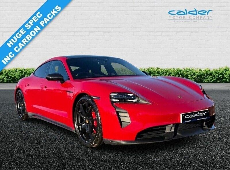 Red Used 2023 Porsche Taycan Performance Package Sedan | £70,995 (Fair price) - Image 1/4