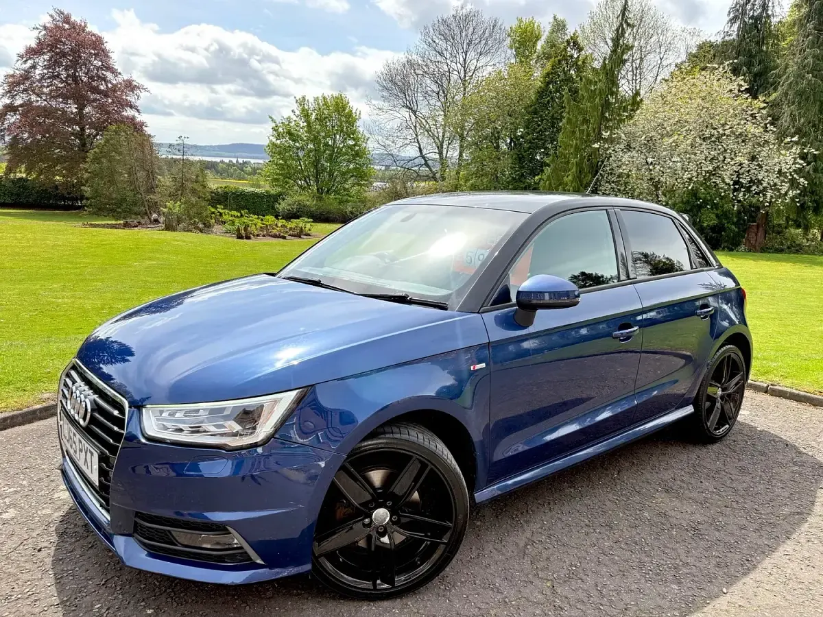 Used Audi A1 S-Line 116 HP (85 kW) 2015 Blue Hatchback