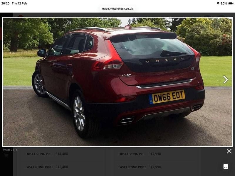 Used Volvo V40 Pro 120 HP (88 kW) 2017 Red Hatchback