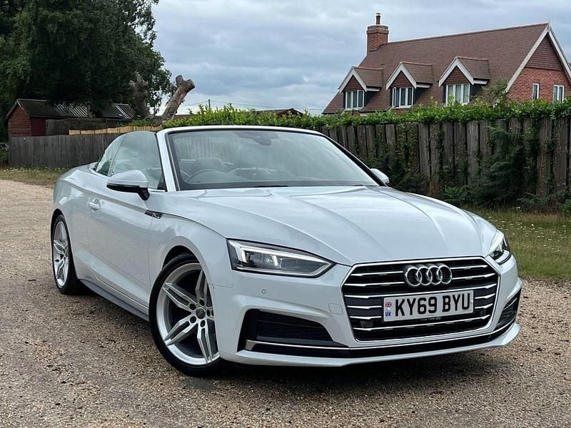 White Used 2019 Audi A5 Cabriolet S-Line Cabriolet | £18,990 (Good price) - Image 1/4