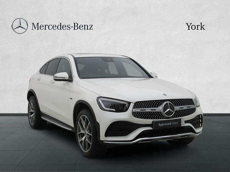 White Used 2021 Mercedes GLC300e AMG Line Premium Plus Coupe | £37,798 (A bit pricey) - Image 1/4