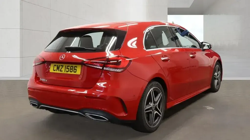 Used Mercedes A180 AMG line 116 HP (85 kW) 2019 Red Hatchback