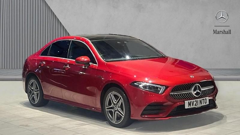 Red Used 2021 Mercedes A250 AMG Line Premium Plus Sedan | £20,680 (Fair price) - Image 1/4