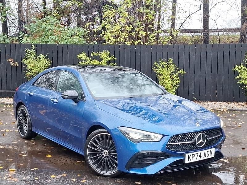 Blue Used 2024 Mercedes CLA220 AMG Line Premium Plus Sedan | £32,998 (Fair price) - Image 1/4