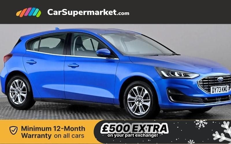 Blue Used 2023 Ford Focus Titanium Hatchback | £14,397 (Fair price) - Image 1/3