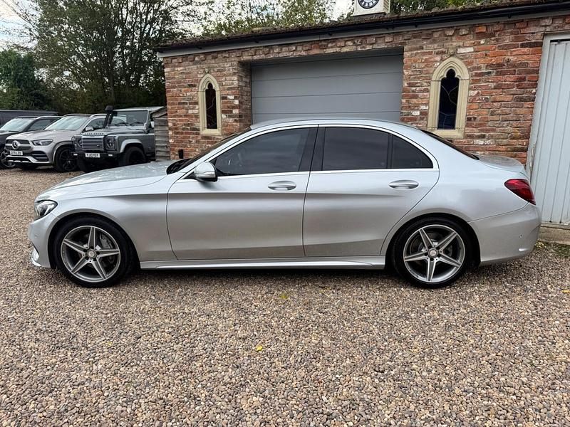 Used Mercedes C220 AMG line 170 HP (125 kW) 2014 Silver Sedan