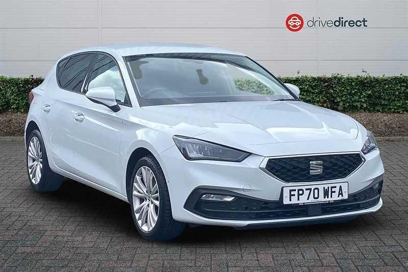 White Used 2021 Seat Leon SE Dynamic Hatchback | £11,592 (Fair price) - Image 1/4