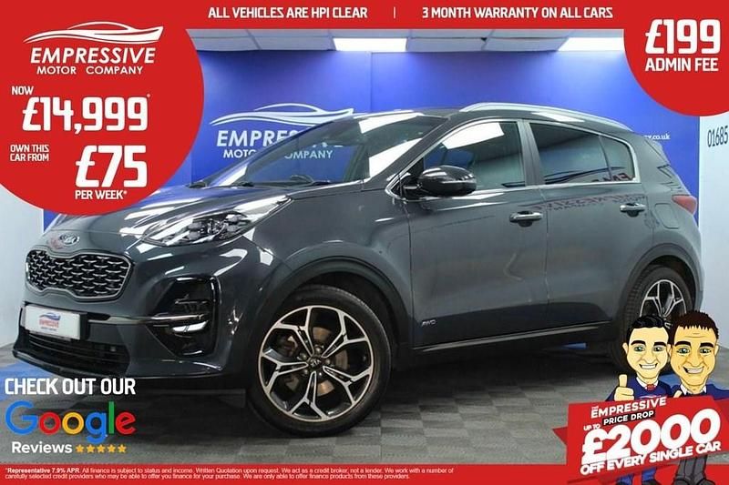 Grey Used 2019 Kia Sportage GT-Line SUV | £14,999 (Fair price) - Image 1/4