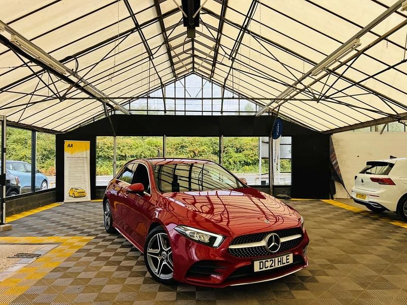Red Used 2021 Mercedes A200 AMG line Hatchback | £15,375 (Fair price) - Image 1/4