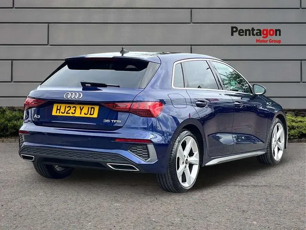 Used Audi A3 S-Line 147 HP (108 kW) 2023 Blue Sedan