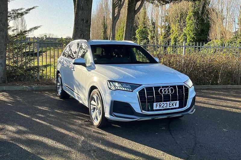 White Used 2023 Audi Q7 S-Line SUV | £40,993 (Good price) - Image 1/4