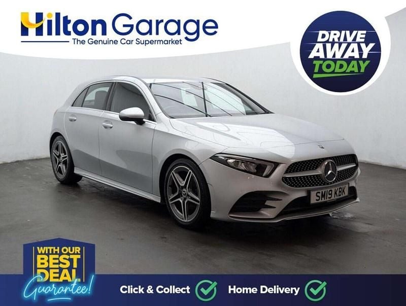 Used Mercedes A200 AMG line 163 HP (119 kW) 2019 Silver Hatchback