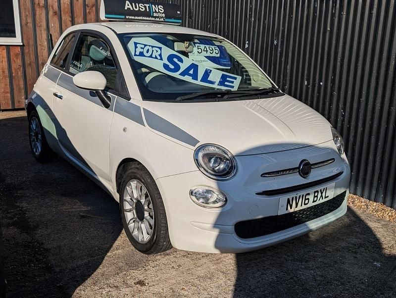 White Used 2016 Fiat 500 Pop Star Hatchback | £5,495 (Fair price) - Image 1/4