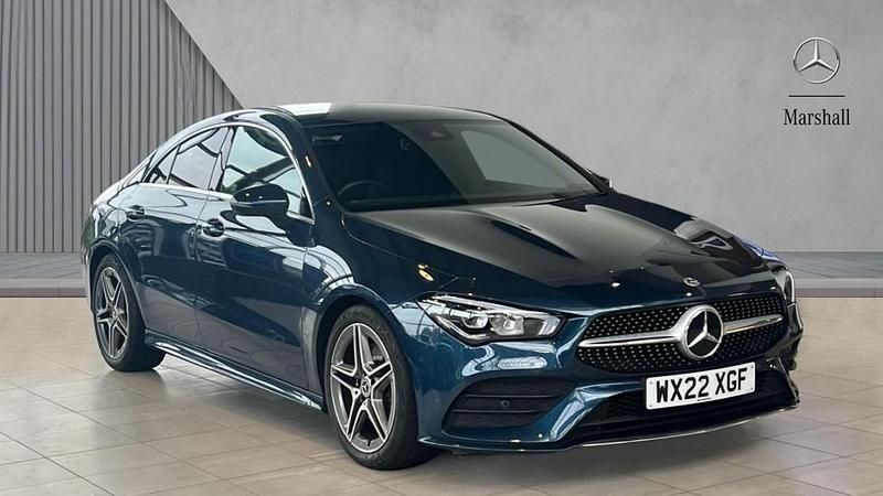 Denim blue metallic Used 2022 Mercedes 200 AMG line | £23,080 (Fair price) - Image 1/4