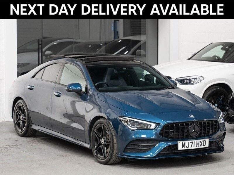 Blue Used 2021 Mercedes CLA180 AMG line Sedan | £23,995 (Expensive) - Image 1/3