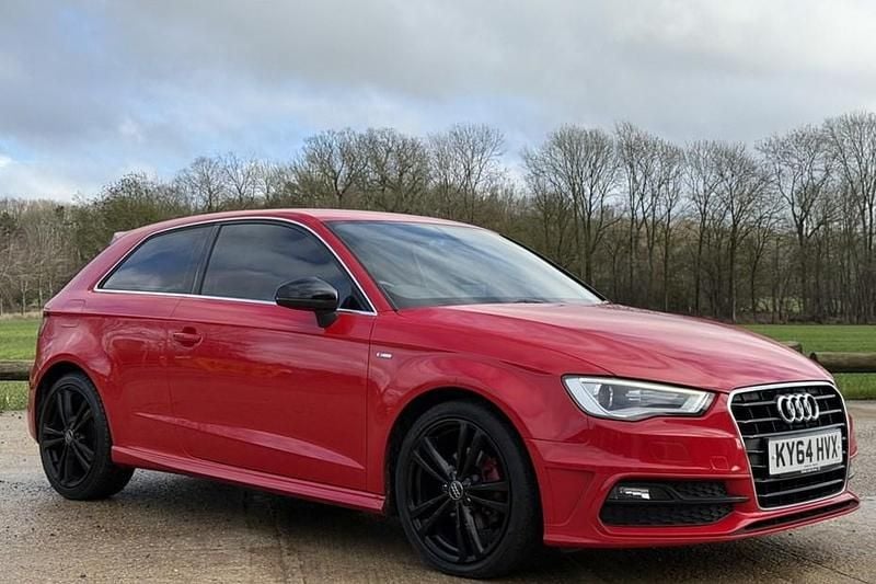Used Audi A3 S-Line 125 HP (91 kW) 2014 Red Hatchback