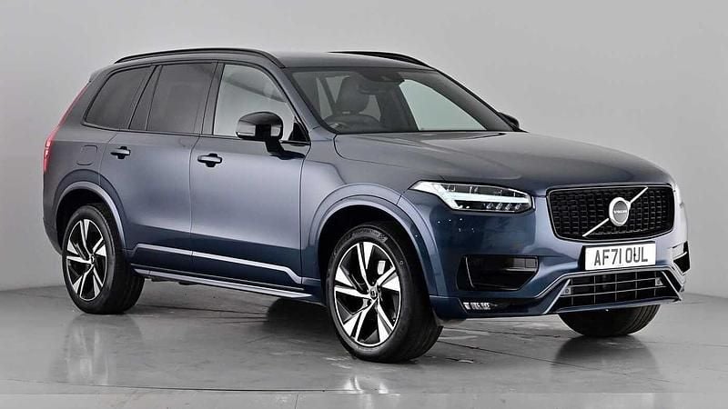 Denim blue Used 2021 Volvo XC90 R-Design SUV | £33,450 (Good price) - Image 1/4