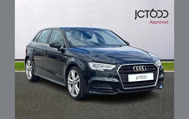 Used Audi A3 S-Line 150 HP (110 kW) 2019 Black Sedan