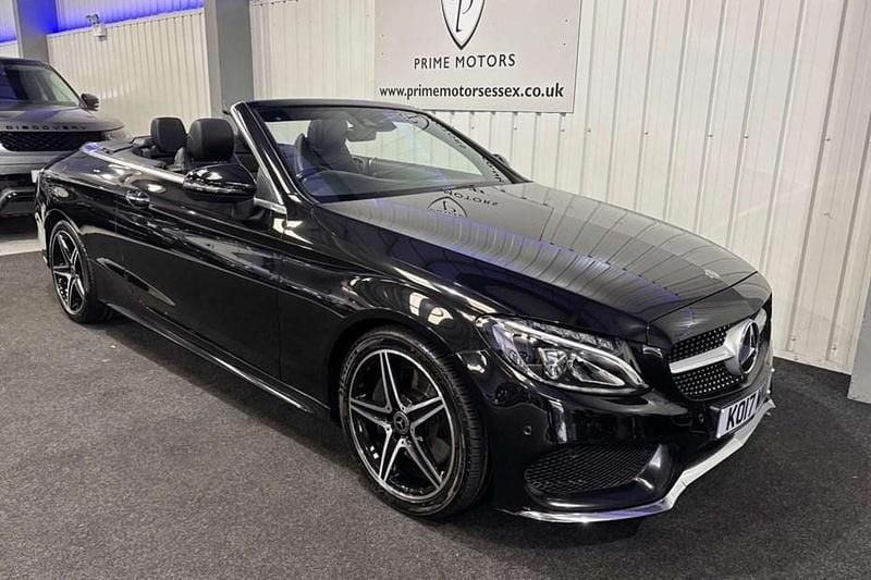 Black Used 2017 Mercedes C250 AMG line Cabriolet | £16,890 (Good price) - Image 1/1