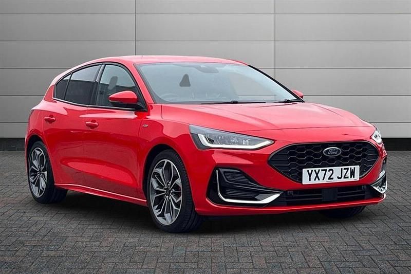 Race red Used 2022 Ford Focus ST-Line Hatchback | £19,175 (Expensive) - Image 1/4