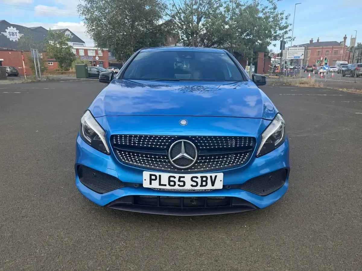 Used Mercedes A200 AMG Line Premium 134 HP (98 kW) 2016 Blue Hatchback