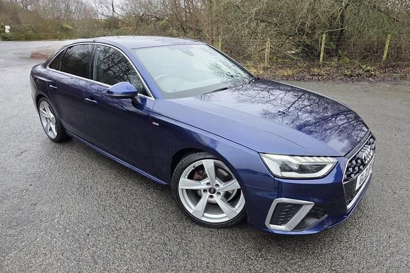 Used Audi A4 S-Line 163 HP (119 kW) 2021 Blue Sedan