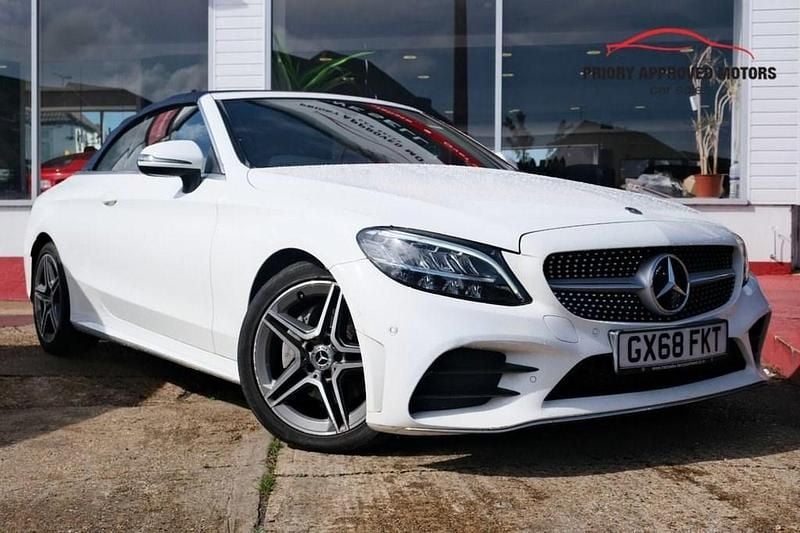 White Used 2018 Mercedes C200 AMG line Cabriolet | £15,499 (Good price) - Image 1/4