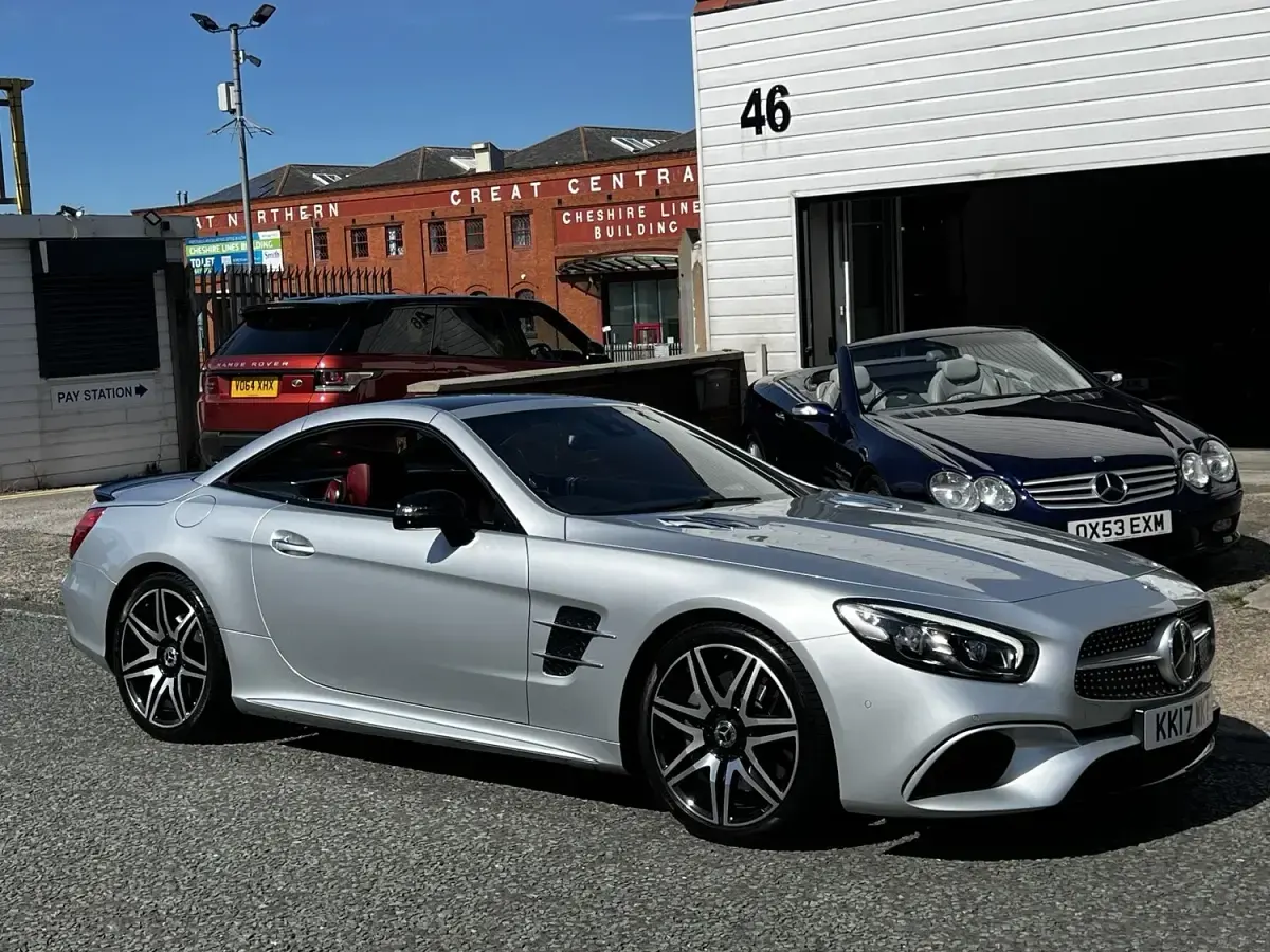 Used Mercedes SL400 AMG line 367 HP (269 kW) 2017 Silver Cabriolet