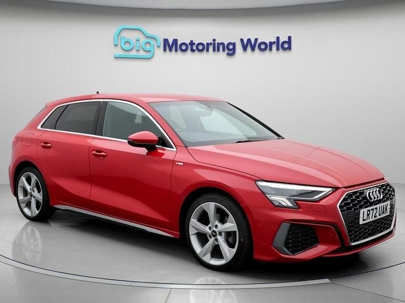 Red Used 2022 Audi A3 Sportback S-Line Hatchback | £17,500 (Fair price) - Image 1/4