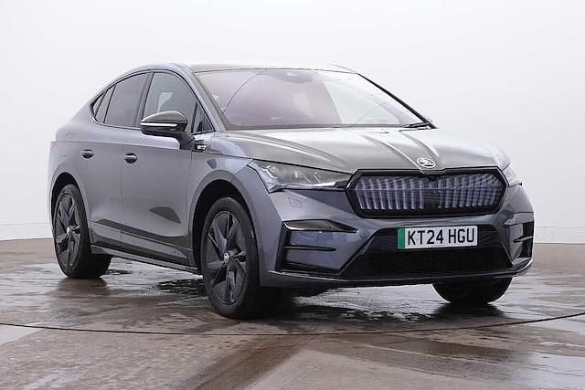 Graphite grey metallic Used 2024 Skoda Enyaq iV vRS SUV | £34,790 (Fair price) - Image 1/4