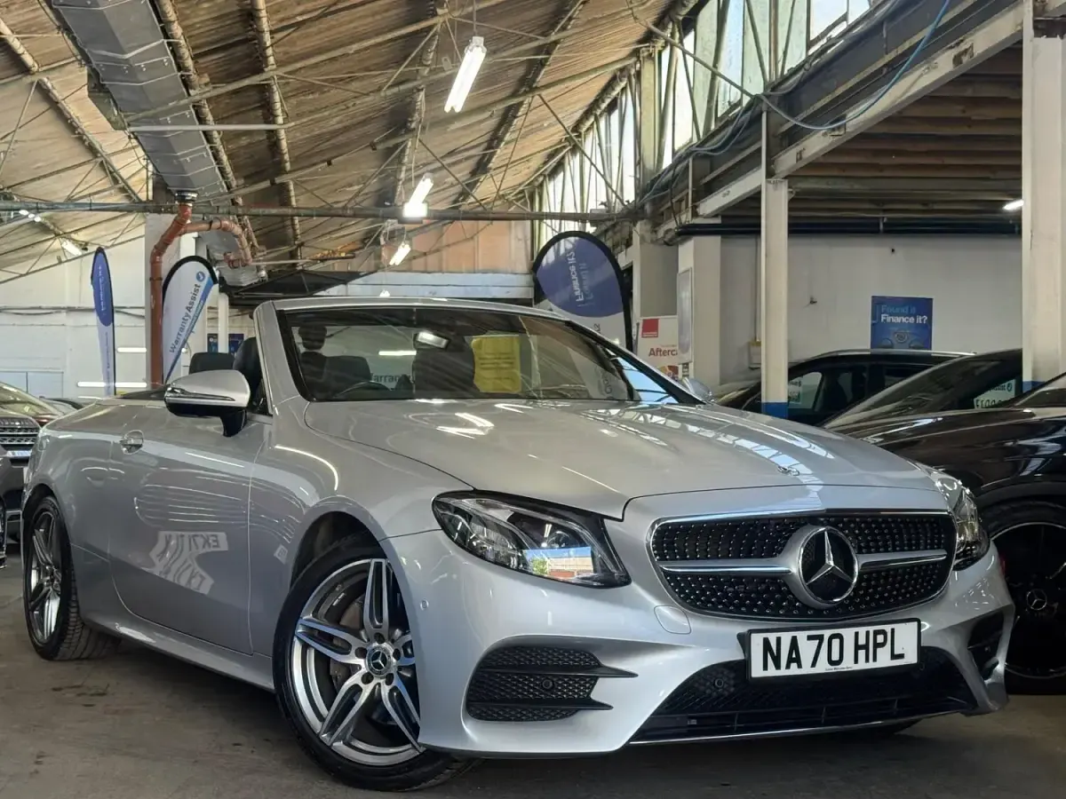 Used Mercedes E220 AMG Line Premium 191 HP (140 kW) 2020 Silver Cabriolet