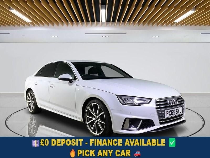 White Used 2019 Audi A4 S-Line Sedan | £17,449 (Fair price) - Image 1/4