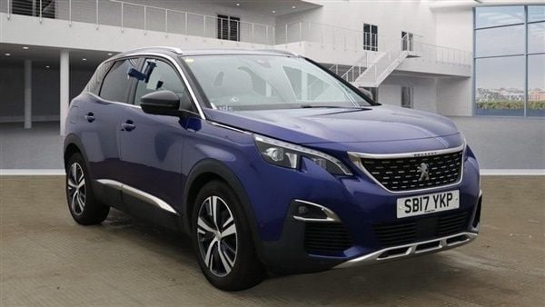 Blue Used 2017 Peugeot 3008 GT-line SUV | £10,690 (Fair price) - Image 1/1