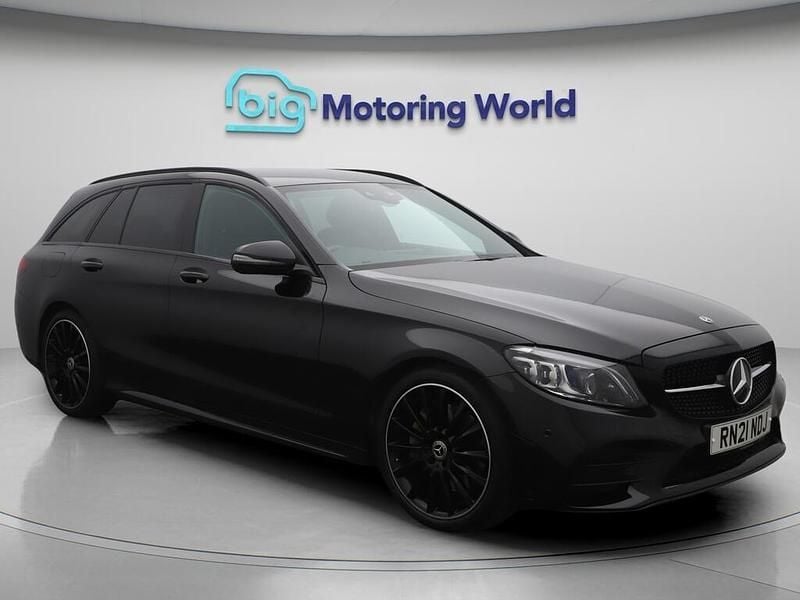 Black Used 2021 Mercedes C300 AMG line Estate | £24,500 (Fair price) - Image 1/4