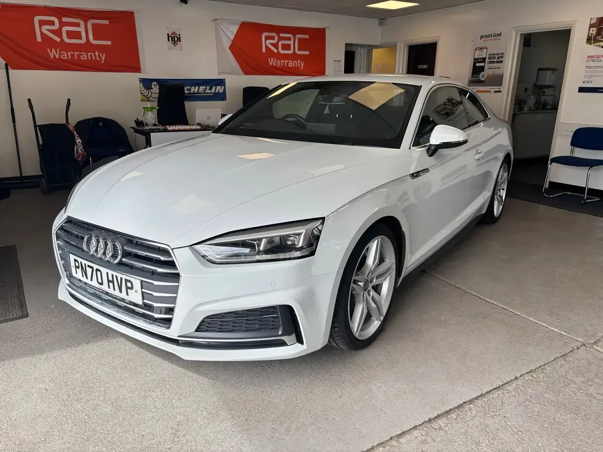 Used Audi A5 S-Line 190 HP (139 kW) 2020 White Coupe