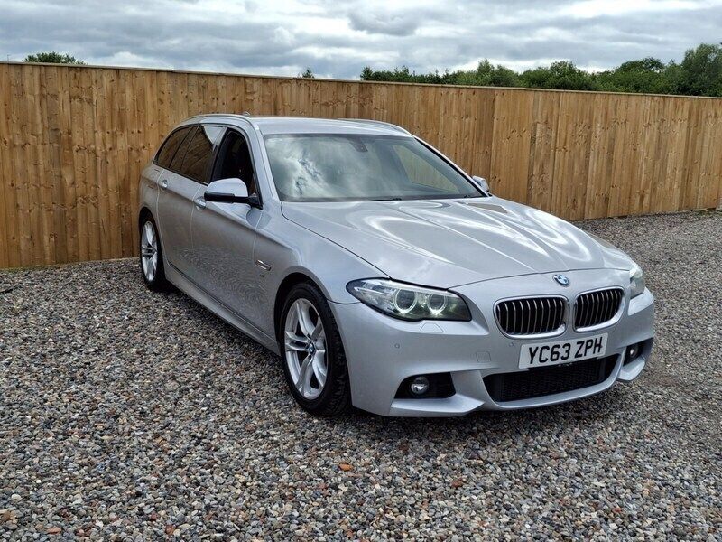 Silver Used 2013 BMW 520 M Sport Estate | £7,495 (Fair price) - Image 1/4