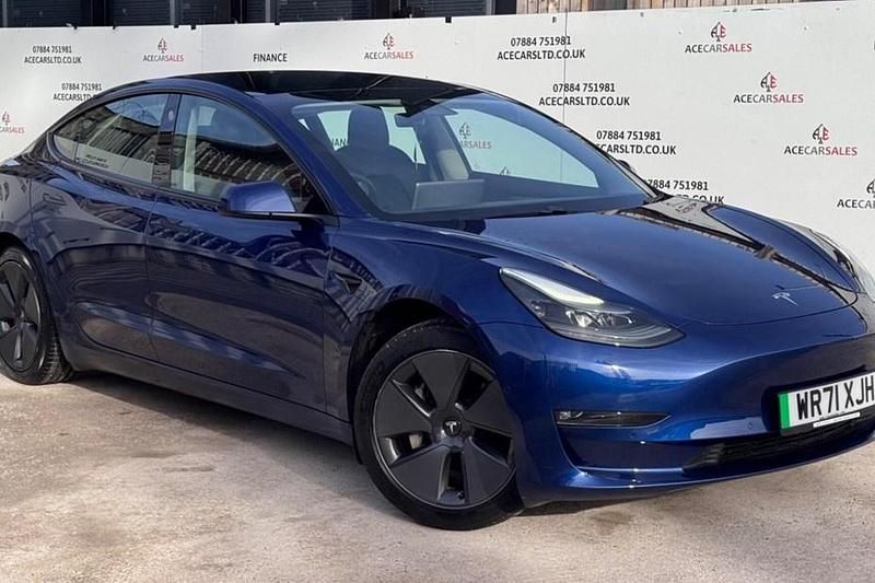 Used Tesla Model 3 Long Range AWD 366 kW (498 HP) 2021 Blue Sedan